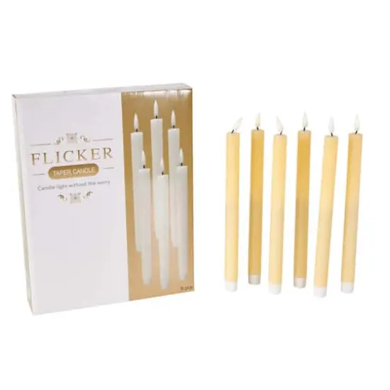 11" Flameless Wax Candles with Remote Control, 6ct. Yellow {7}