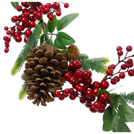 5ft. Pre-Decorated Berries & Pinecones Pine Springs Garland {6}