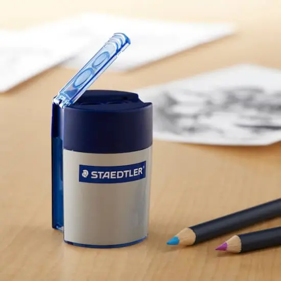 Staedtler&reg; Round Double-Hole Sharpener with Tub {4}