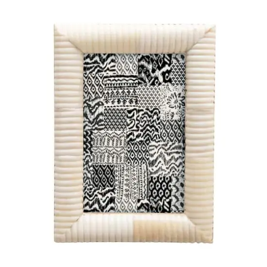 Hello Honey&reg; Natural Hand-Carved Bone 4" x 6" Photo Frame {1}