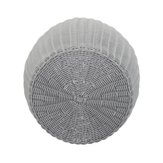 Household Essentials 18" Woven Storage End Table Gray {6}