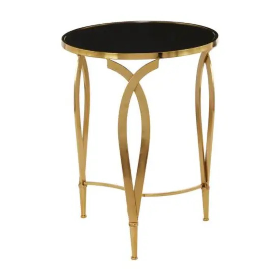 Black Metal Contemporary Accent Table 27" x 20" x 20" {1}