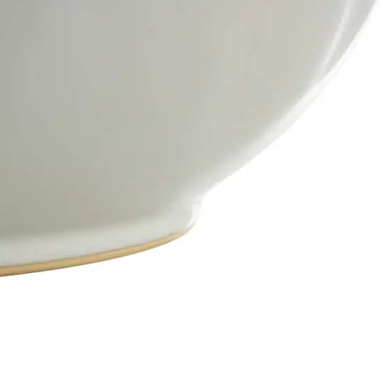 10" Wide White Multi Opening Ceramic Vase {6}