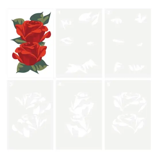 Pair of Roses Layering Stencils by Recollections&trade; {1}