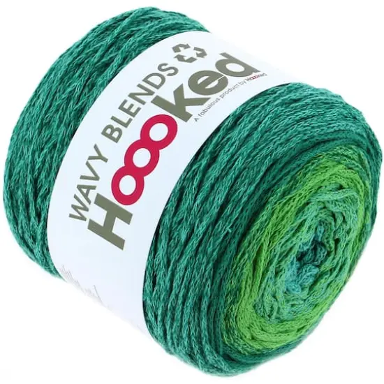 Hoooked Wavy Blends Recycled Cotton Yarn Lush Mint {3}