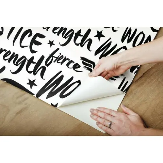 RoomMates Wonder Woman Script Peel & Stick Wallpaper {10}