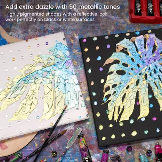 Arteza&reg; Metallic Acrylic Paint Sampler Set {4}