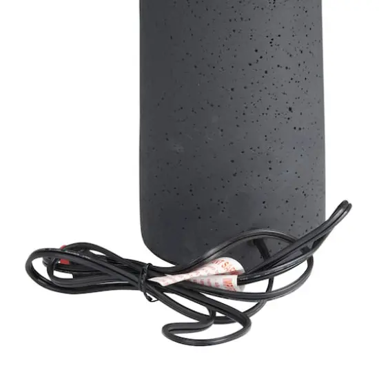 Black Cement Modern Table Lamp, 24" x 14" x 14" {6}