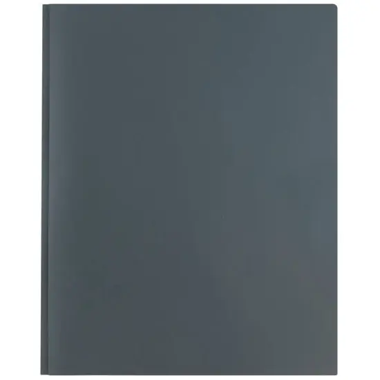 JAM Paper 9.5" x 11" Plastic 2 Pocket School POP Folders with Clasps, 6ct. Grey {7}