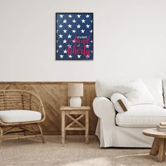 Stupell Industries Sweet Land Of Liberty Americana Framed Giclee Art Black {3}