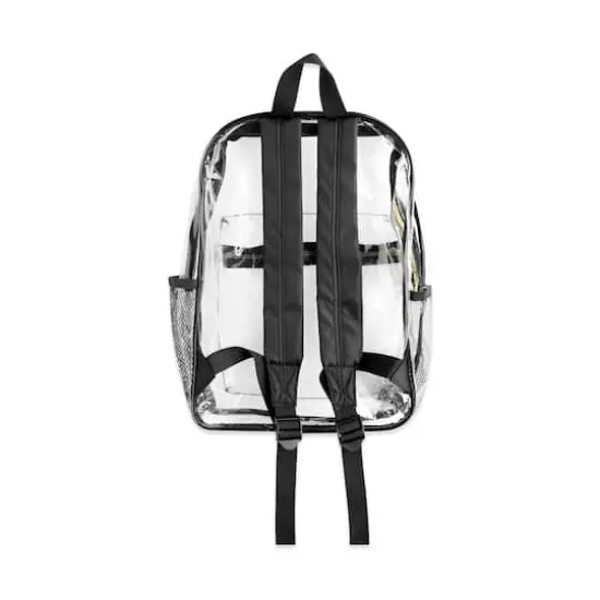 Black Lined Clear Backpack by Make Market&reg; {4}