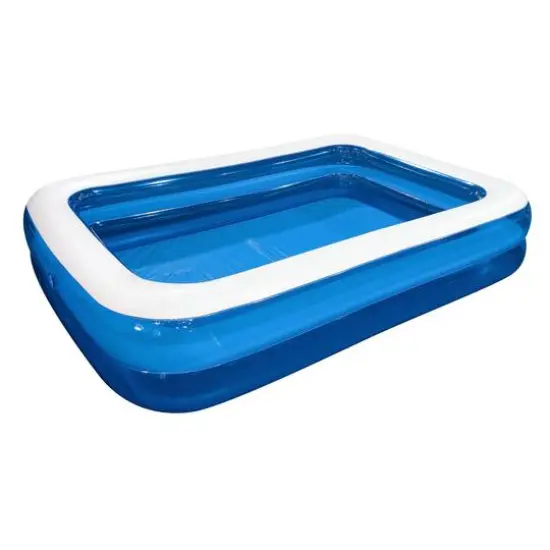 Pool Central&reg; 6.5ft. Blue and White Inflatable Rectangular Swimming Pool {1}