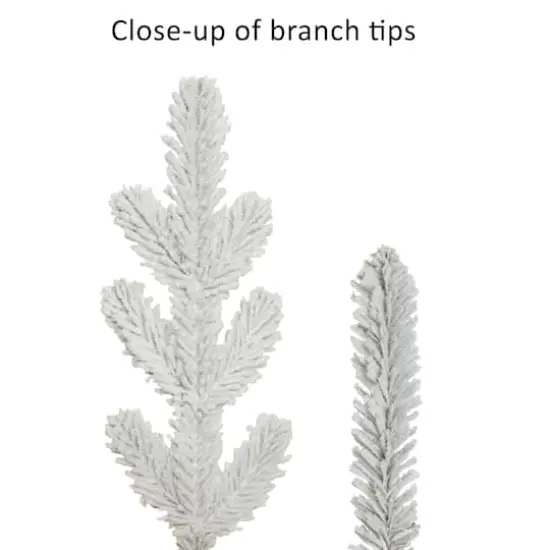 6.5ft. Pre-lit Slim Flocked Artificial Utah Fir Christmas Tree, Clear Lights {7}