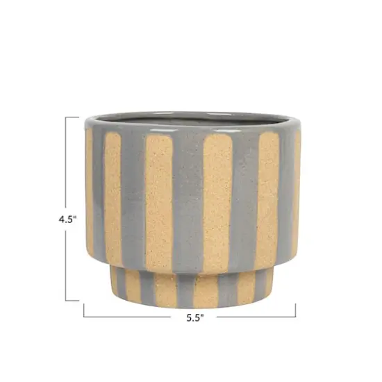 Hello Honey&reg; 5.5" Lilac Round Stoneware Planter {4}