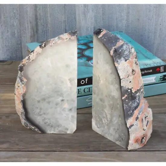 Natural Agate Bookends Set of 2 {4}