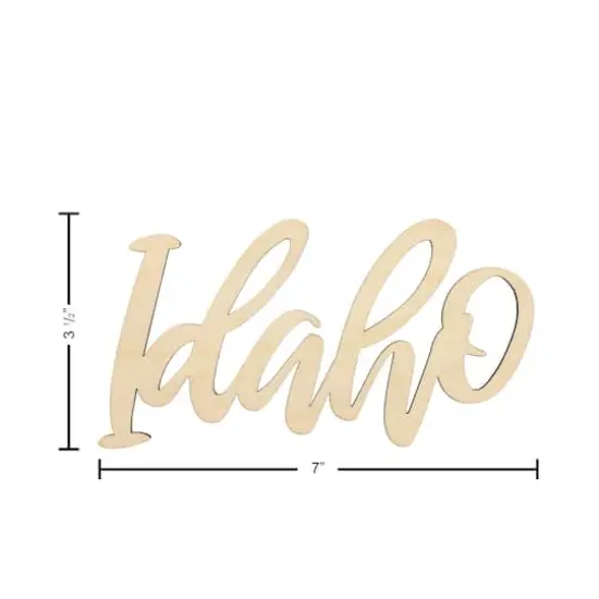 Leisure Arts&reg; 7" Wood Idaho Word {4}