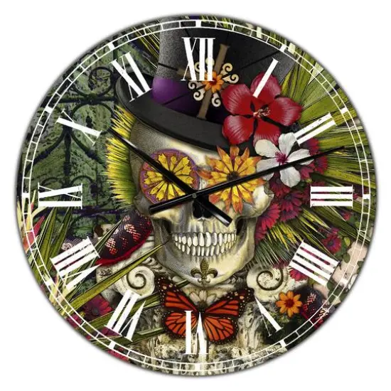 Designart Baron In Bloom Wall Clock {1}