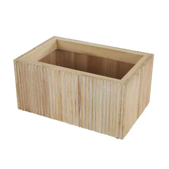 Cream Ribbed Storage Decorative Box Set with White Lids {5}