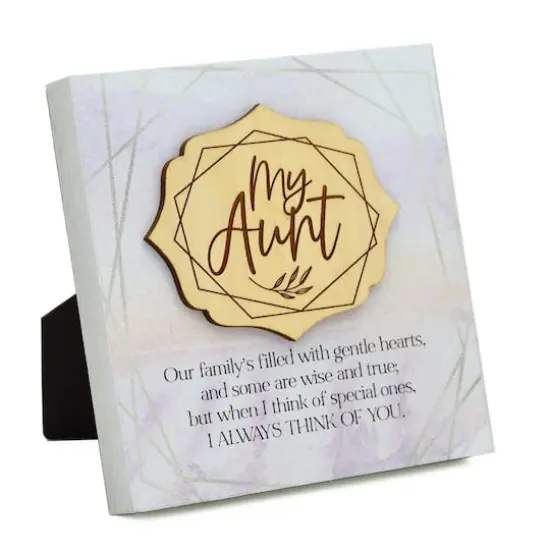 My Aunt Meadow Wood Plaque {1}