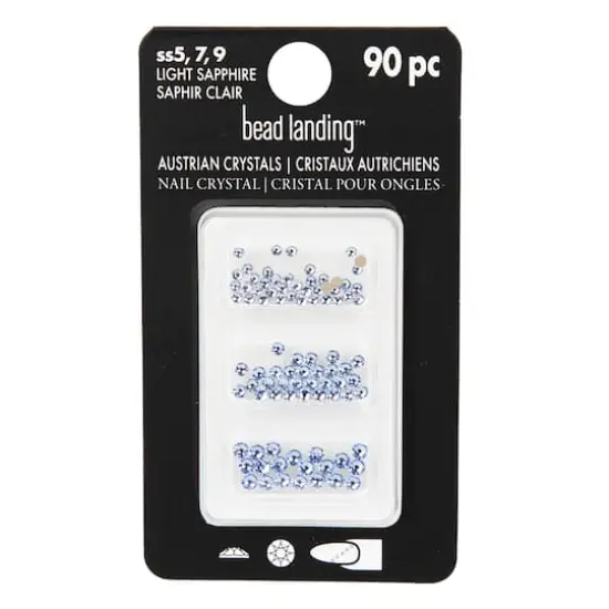 Round Flatback Austrian Crystals Mix by Bead Landing™, 90ct. Light Sapphire {4}