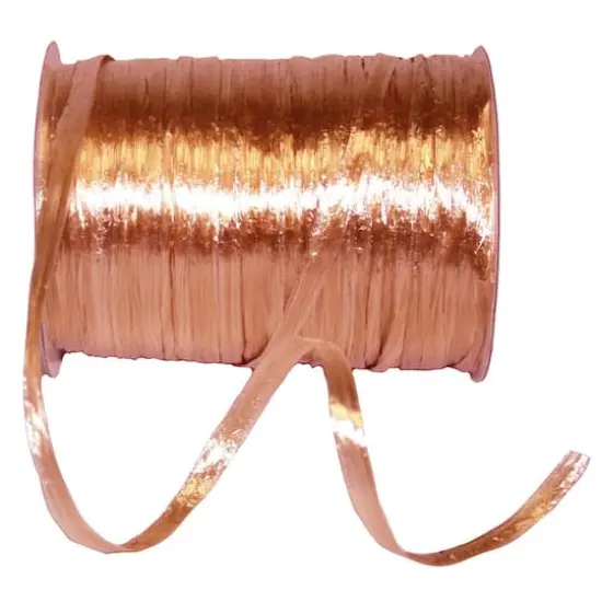 JAM Paper 1/4" Raffia Pearl Ribbon Terra Cotta {1}