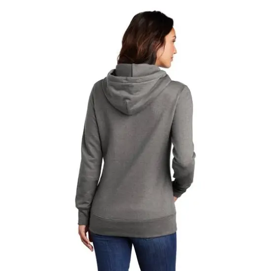 Port & Company&reg; Hooded Pullover Ladies Core Fleece Sweatshirt Graphite Heather {5}