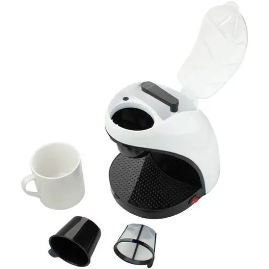 Brentwood White Single-Serve Coffee Maker with Porcelain Mug {7}