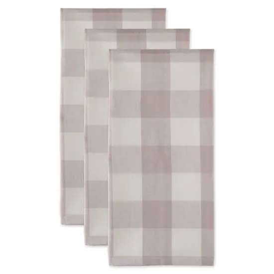 DII&reg; Dusty Lilac Buffalo Check Dish Towels, 3ct. {5}