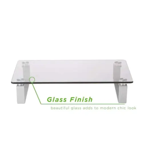 Mind Reader Clear Glass Desktop Monitor Stand {5}