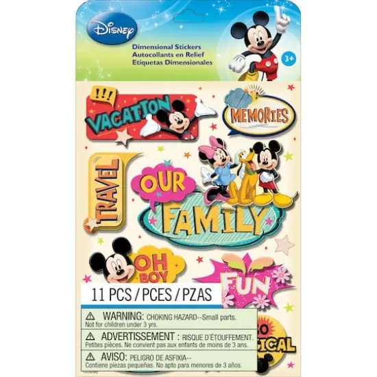 Disney Dimensional Stickers-Mickey Family {1}