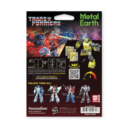 Metal Earth 3D Metal Model Kit - Transformers Color Bumblebee {4}