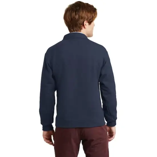 JERZEES&reg; Super Sweats&reg; NuBlend&reg; 1/4 Zip Cadet Collar Sweatshirt Navy {6}