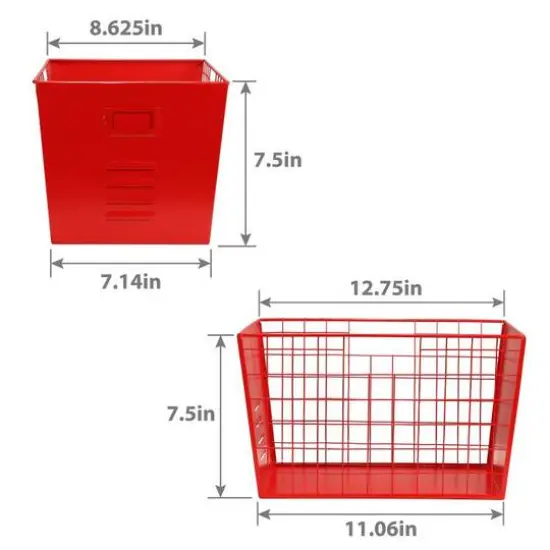 13" Red Wire Multifunctional Basket {6}