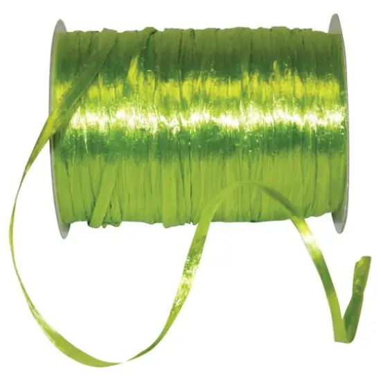 JAM Paper 1/4" Raffia Pearl Ribbon Chartreuse {1}