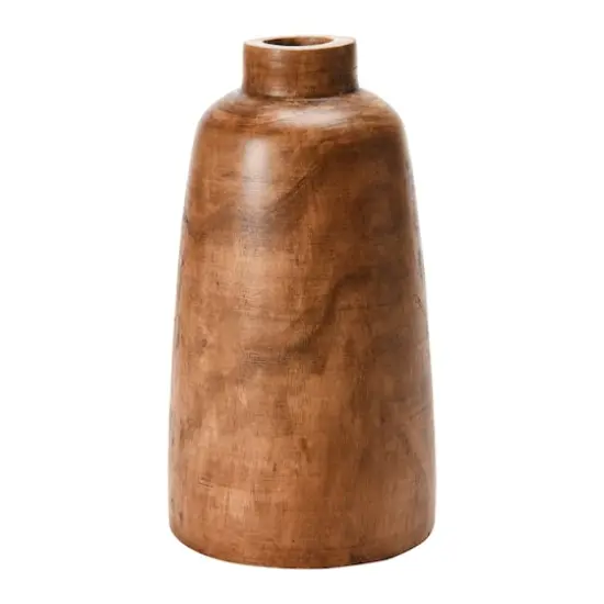Hello Honey&reg; 14.5" Brown Paulownia Wood Vase {1}