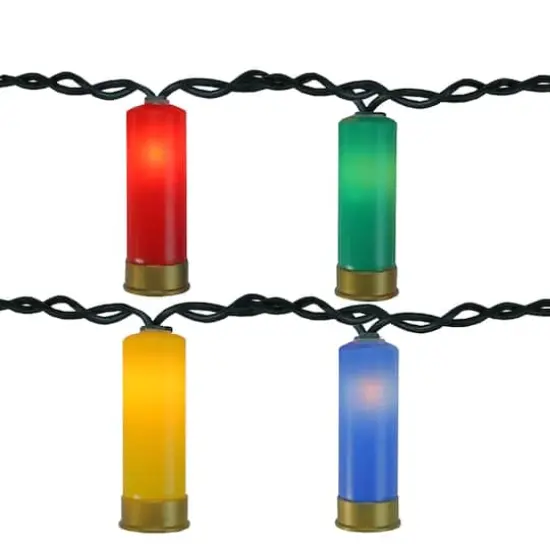 10ct. Multicolored Shotgun Shell Novelty String Lights {3}