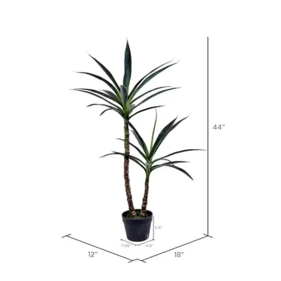 3.6ft. Potted Artificial Green Yucca Tree {4}