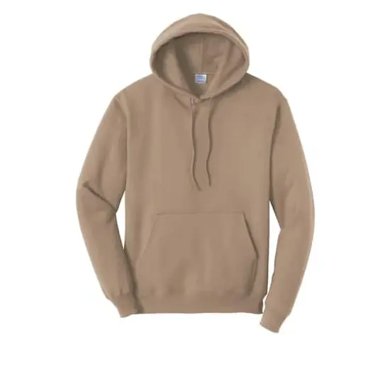 Port & Company® Neutrals Core Fleece Pullover Hooded Sweatshirt Sand {1}