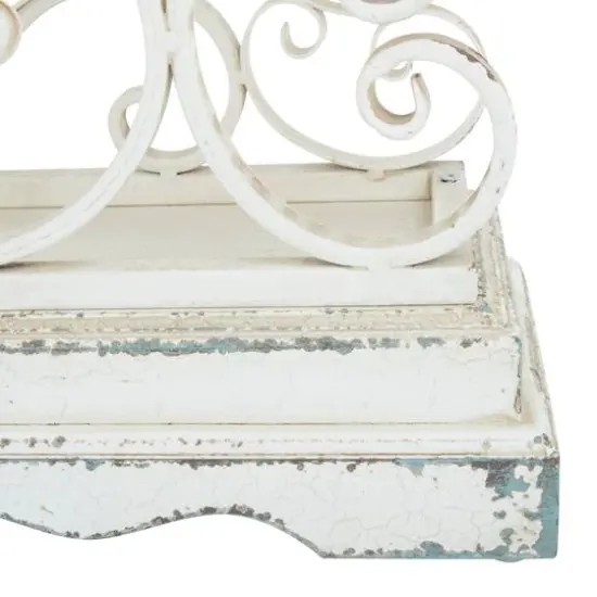 White Iron French Country Candelabra, 18" x 23" x 8" {4}