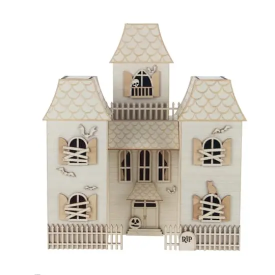 11.5" DIY Shuttered House LED Wood D&eacute;cor by Make Market&reg; {1}