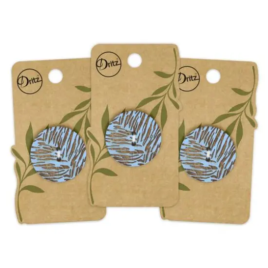 Dritz® 30mm Sustainable Coconut Round Button, 3ct. Light blue {8}