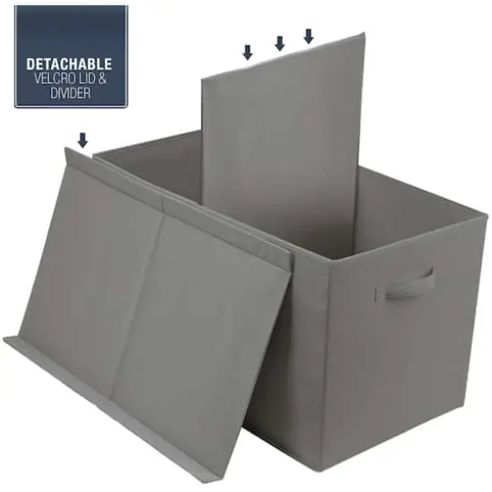 Sorbus Toy Chest with Flip-Top Lid Gray {4}
