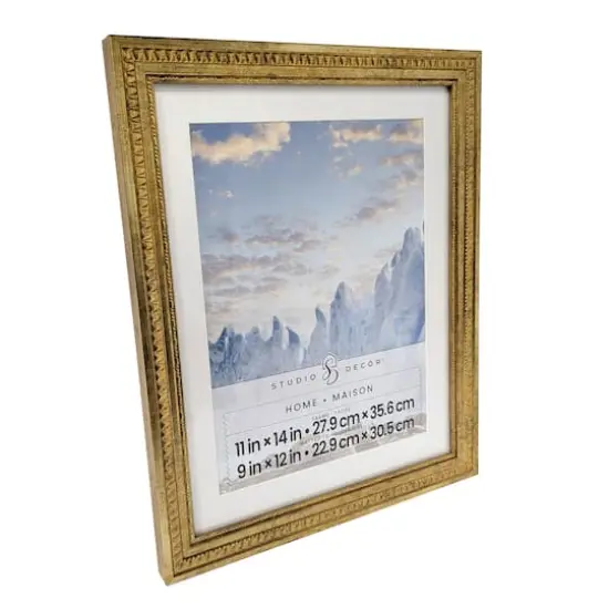 Home 9" x 12" Gold Fredrick Frame with Mat by Studio Décor® {4}