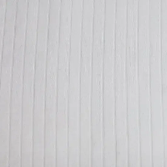 Fabric Merchants Polyester Blend Ribbed Fabric White {3}