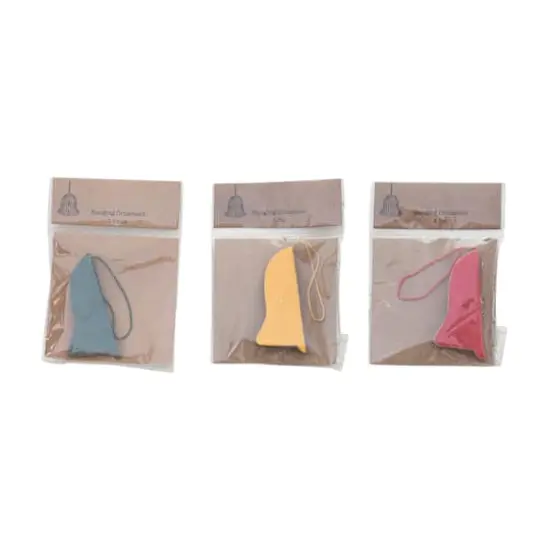 Hello Honey&reg; 3.5" Handmade Recycled Paper Honeycomb Bell Ornament with Glitter Edge Set {3}