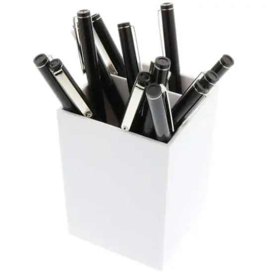 JAM Paper Plastic Pen Holder White {6}