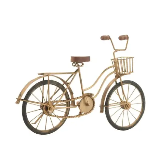 19" Brown Metal Vintage Bicycle Sculpture {3}
