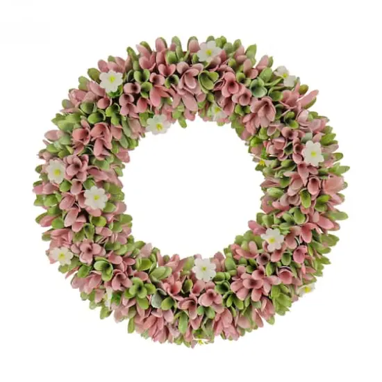 18" Spring Pink Floral Wreath {1}