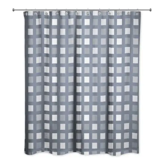 Squares Shower Curtain Slate {3}