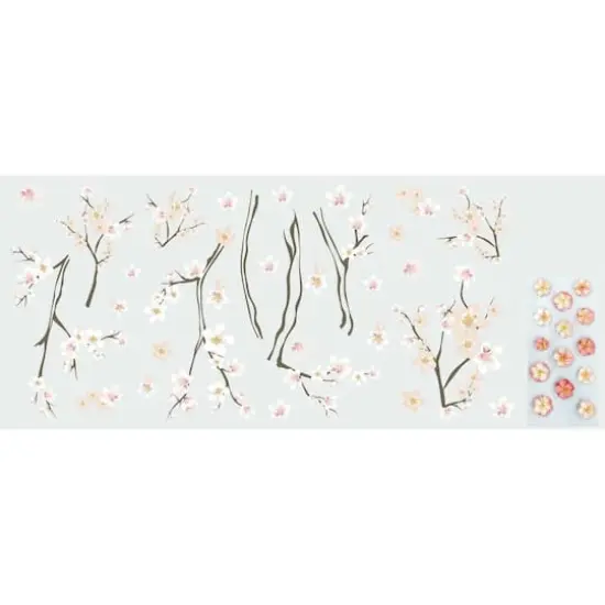 RoomMates Cherry Blossom Branch Decals with 3D Embellishments {4}
